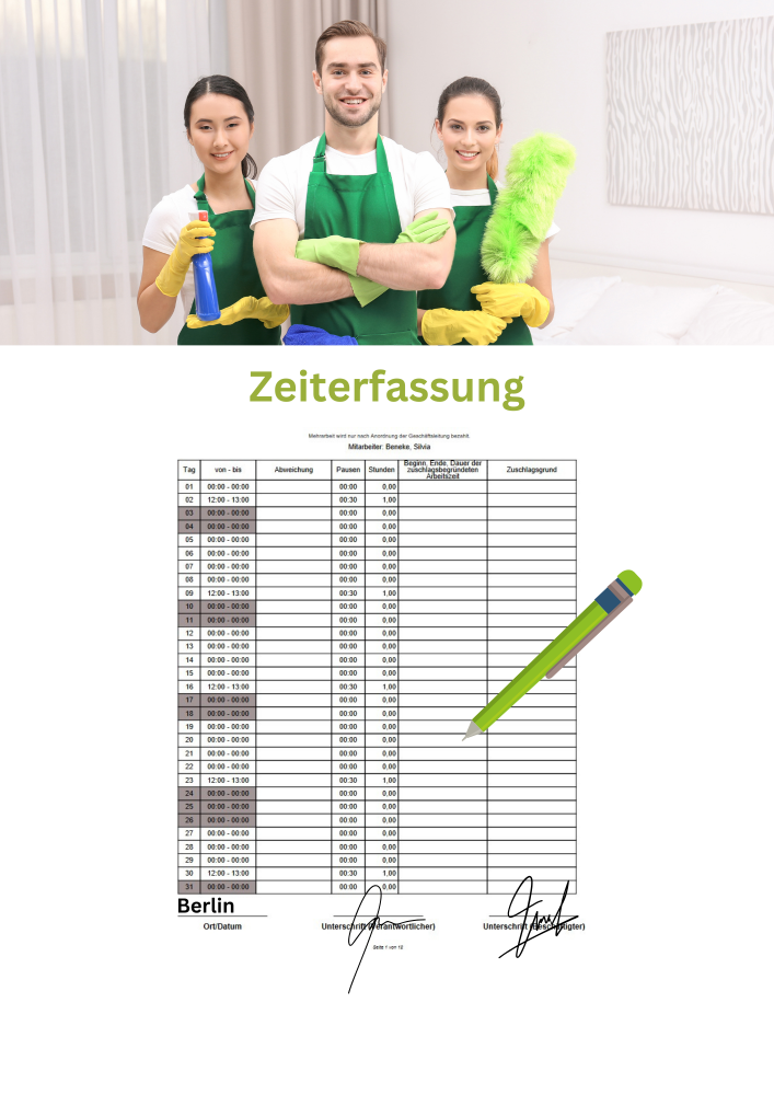 Zeiterfassung Gebäudereinigung